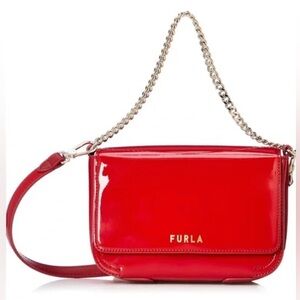 Furla - EUC - Maya Mini in Red Patent Leather Crossbody - Like New